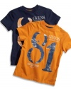 GUESS Kids Boys Little Boy GUESS Kids Boys 81 Screen-Print Tee, NAVY (2T)