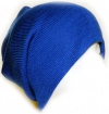 Ribbed Beanie Hat Slouch Style Skull Cap Ski Hat Royal Blue