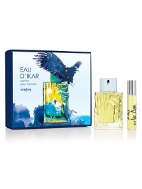 The Eau d'Ikar visual is enhanced by this set. Black outside and inside, masculine and elegant, this set is the must-have for travelers. Set includes: Eau d'Ikar, 1.7 oz. and an Eau d'Ikar travel spray. Made in France. 