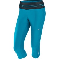 NIKE LOW RISE WOMENS RUNNING CAPRI Style# 409483 WOMENS Color: BRIGHT BLUE/BLACK/MATTE SILVER