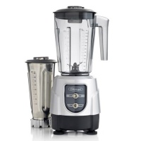 Omega BL390S 1-HP Blender, Tritan Copolyester and Stainless Steel Container Combo Pack, Silver