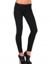 Blank NYC Womens Ankle Skinny with Vegan Leather Tuxedo Stripe - Onyx Shaft - 31