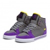 Supra Kids Vaider Youth Boys Size 6 Gray Suede Sneakers Shoes