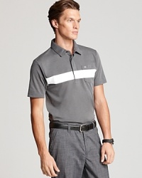 When you putt for even par on the back nine, look sharp in this striking polo from Travis Mathew.