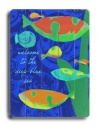 Deep Blue Sea 30x40 Artistic Planked Wood Sign by Lisa Weedn