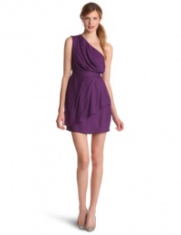 BCBGeneration Women's One Shoulder Dress, Dark Violet, 8