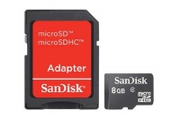 SanDisk 8 GB Mobile microSDHC Flash Memory Card with Adapter SDSDQM-008G-B35A