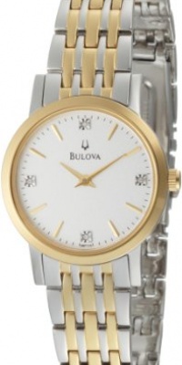 Bulova Women's 98P115 Diamond Silver White Dial Bracelet Watch