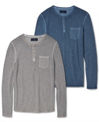 Always in style, this henley from Buffalo David Bitton is an easy-to-pair favorite with jeans or chinos.