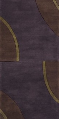 Area Rug 2x14 Runner Contemporary Plum Color - Momeni New Wave Rug from RugPal