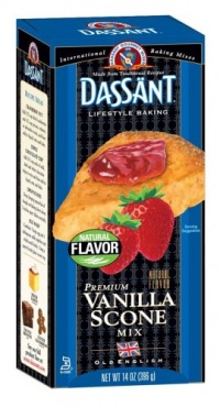 Dassant Vanilla Scone Mix, 14 Ounce Boxes (Pack of 6)