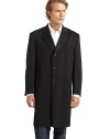 THE LOOKNotched lapelWelt pocket at chestButton closureTwo sets of flap pocketsLong sleeves with button cuffsVented back hemInner welt pocketsTHE FITAbout 40 from shoulder to hemTHE MATERIALWorsted wool/cashmereFully linedCARE & ORIGINDry cleanMade in USA