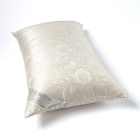 This medium down Sferra queen pillow is designed to cocoon you in sweet dreams. The Sferra Down Collection boasts an amazing variety of down duvets and sleeping pillows. Carefully constructed of down clusters, which interlock and trap air to keep you warm, but also have the remarkable ability to keep you comfortable, Sferra down offers varying levels of fill power to customize the perfect sleeping experience. A measure of efficiency, the higher the fill power number, the better the down and the greater its insulating value. With a weight and a loft for everyone, one will be just right for you.