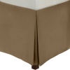 Calvin Klein Home Pearl Edge Solid Sateen Bedskirt, Queen, Bronze