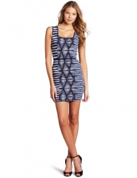 BCBGMAXAZRIA Women's Hailey Shibori Diamonds Dress