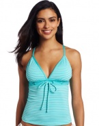 JAG Women's Jag Peaceful Seas Stripe Tankini Swim Top