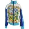 ED HARDY by Christian Audigier Tattoo Mens Flaming Tiger Zip Up Track Jacket Shirt White