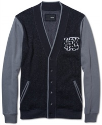 This athletic Hurley fleece cardigan let's everyone know you're not a style rookie.