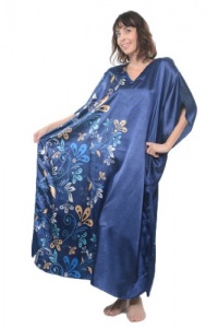 Pretty Caftan with Midnight Floral Vines, Up2date Fashion Style#Caf-60