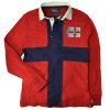 Polo Ralph Lauren Men's Custom Fit Country Flag Rugby, RL2000 Red, L