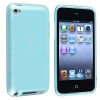 eForCity TPU Rubber Skin Case for Apple iPod touch 4G, Clear Frost Light Blue