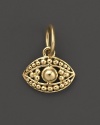 18 karat yellow gold evil eye charm from Temple St. Clair.