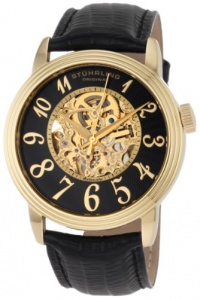 Stuhrling Original Men's 107A.333530 Classic Delphi Apollo Automatic Skeleton Gold Tone Watch