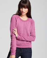 A bright hue takes this ALTERNATIVE sweatshirt out of the gym and on to the street in casual-cool style.