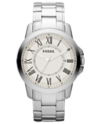 A romantically designed steel timepiece from Fossil's Grant collection.