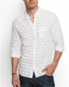 GUESS Dillon Slim-Fit Tonal-Striped Shirt