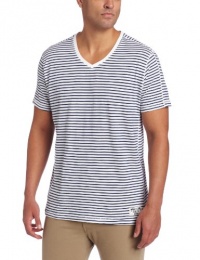 Nautica Men's Stripe Slub V-Neck Tee Shirt