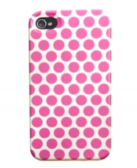 There's no doubt, dots are delightful, especially with this adorable iPhone case from Juicy Couture. Designed for durability and delight, it keeps your favorite tech toy safe, secure and dressed for any occasion. Fits iPhone 4 and 4S.