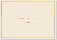 Gold and Cream Thank You Notes (Stationery, Note Cards) (Note Card Series)