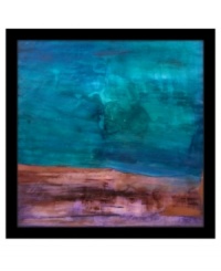 There's fresh decor on the horizon. Muddied streaks of aqua and clay come together in this primitive look at where ocean meets the land. A square canvas keeps the captivating artistry extra modern. By Michelle Oppenheimer.