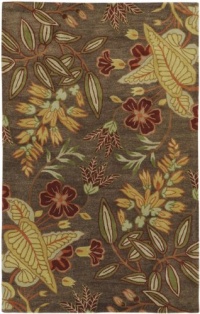 5' x 8' Rectangular Surya Area Rug GRA9927-58 Cocoa/Rust Color Hand Tufted in India Gramercy Collection