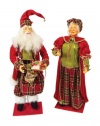 Rustic Lodge Mr. & Mrs. Santa Claus Standing Christmas Figures 36