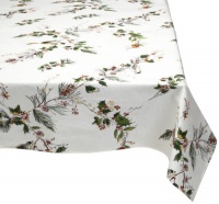 Lenox Winter Song 52-Inch by 70-Inch Oblong/Rectangle Tablecloth, Off White