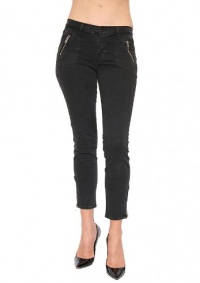 Women's J Brand Ginger Mid-Rise Cropped Zip Jean in Vintage Black Widow