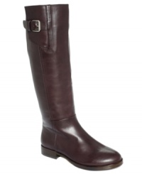 The warm, polished finish of the Coco tall riding boots by INC International Concepts makes this pair the perfect go-to shoe for fall.