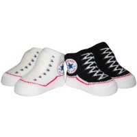 Converse 2 Pack Infant Booties 0-6 Months Black/White