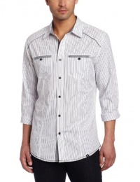 Marc Ecko Cut & Sew Men's Stripe With Oxford Trim