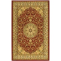 Safavieh Lyndhurst Collection LNH222B Red and Ivory Area Rug, 3 feet 3 inches by 5 feet 3 inches (3'3 x 5'3)