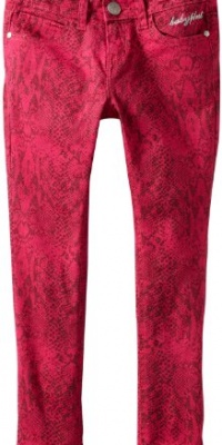 Baby Phat Girl's  Python Skinny Ankle Jeans, Pink, 10