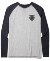 Join Sean John's team of style with this sporty henley.