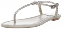 FRYE Women's Madison Braid Thong Sandal,Silver Multi,9 M US