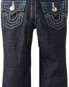 True Religion Baby-Boys Infant Jack With Bright Blue Bar Tacks, Body Rinse, 6-12 Months