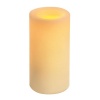 Inglow CGT54600CR01 6-Inch Flameless Round Pillar Vanilla Scented Candle with Timer, Cream