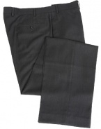 Calvin Klein Mens Flat Front Solid Charcoal Gray Dress Pants