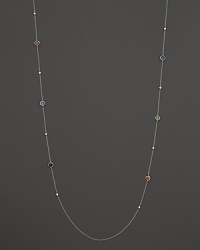 Sparkling diamond and gemstone stations on a sterling silver chain. From Ippolita's Silver Rain collection.