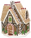 A gingerbread house that'll never get stale. Cemented with white frosting and studded with colorful candies and black licorice trim, it's a place for all the sweet-toothed Byers' Choice kindles to gather.